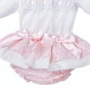 *Clearance* Baby Girl Pink Floral Frilly Skirt with Shirt "MYDB2457P"