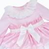 *Clearance* Baby Girl Pink Jacquard Lacey Puff Ball Dress "2424"