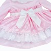 *Clearance* Baby Girl Pink Jacquard Lacey Puff Ball Dress "2424"