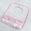 Baby Girl White with Pink Waffle Bibs "Bib-04 White Pink"