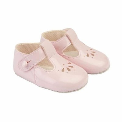 Pink Patent T-Bar Pram...