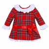 *Clearance* Baby Girl Red Tartan A Line Dress with Bow "2426"