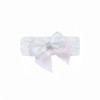 Baby Girl One Size White Pink Bow Headband