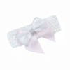 Baby Girl One Size White Pink Bow Headband