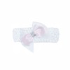 Baby Girl One Size White Pink Bow Headband