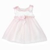 Baby Girl Pink Tulle Mesh Dress with Satin Bow "2508 Pink"
