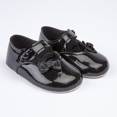Black Patent Little Rose...