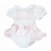 Baby Girl White Embroidery Smock Romper with Shirt "MYD25103"