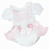 Baby Girl White Embroidery Smock Romper with Shirt "MYD25103"