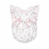 Baby Girl Pink Teddy Print Frilly Shoulder Romper "MYD25028"