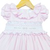 Baby Girl Pink Smocked Dress Puff Ball Dress "2512 Pink"