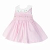 Baby Girl Pink Cotton Hand Smocked Petal Collar Dress "2514"