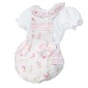 Baby Girl Pink Teddy Frilly Romper with Top "2516"