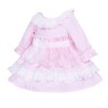 *Clearance* Baby Girl Pink Jacquard Lacey Puff Ball Dress "2424"