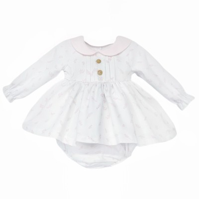 Baby Girl White Floral Puff...