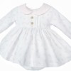Baby Girl White Floral Puff Dress with Pants "MYD25207"