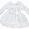 Baby Girl Pink Bow Print Puff Ball Dress with Pants "MYD25213"