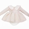 Baby Girl Pink Peach Cozy Winter Dress with Pants "MYD25229"