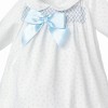 Baby Girl White Blue Love Heart Smock Dress with Pants "MYD25216B"
