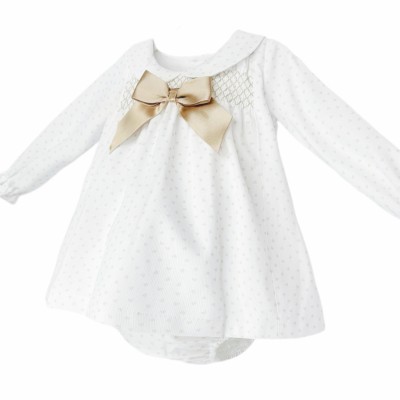 Baby Girl Camel Love Heart Smock Dress with Pants "MYD25216C"