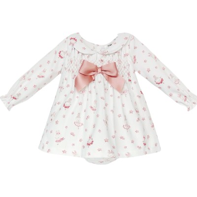 Baby Girl Pink Bunny Smock...