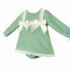 Baby Girl Green Soft Cozy Winter Dress with Pants "MYD25231"