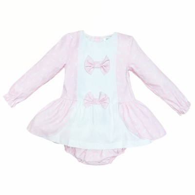 Baby Girl Pink Cotton Leaf...