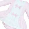Baby Girl Pink Cotton Leaf Dress with Pants "MYD25206"