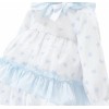 Baby Girl Blue Bow Print Puff Ball Dress with Pants "MYD25215"