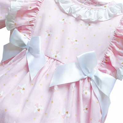 Baby Girl Pink Fairy Frilly Shoulder Romper "MYD25220"