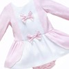 Baby Girl Pink Flower Print Dress with Pants "MYD25228"