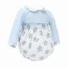 Baby Boy Blue Rocking Horse Print Romper "MYD25253"