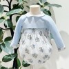 Baby Boy Blue Rocking Horse Print Romper "MYD25253"