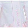 Baby Girl Pink Waffle Dress Embroidery and Satin Bows "2531"
