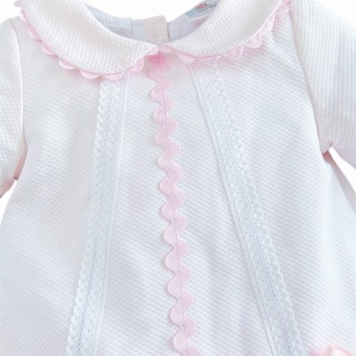 Baby Girl Pink Waffle Dress with Knickerse "2534"
