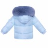 Baby Boy Blue Puffer Coat with Faux Fur Hood "MYD409B"