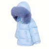 Baby Boy Blue Puffer Coat with Faux Fur Hood "MYD409B"