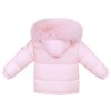 Baby Girl Pink Puffer Coat with Faux Fur Hood "MYD409P"