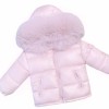 Baby Girl Pink Puffer Coat with Faux Fur Hood "MYD409P"
