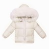 Baby Champagne Colour Puffer Coat with Faux Fur Hood "MYD409CH"