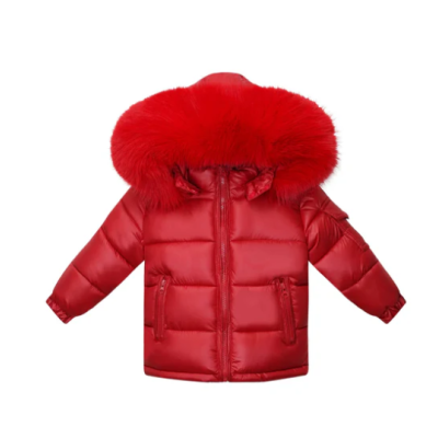 Baby Unisex Red Puffer Coat...