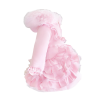 Baby Girl Pink Frilly Bottom Coat with Faux Fur Hood "MYD415 Pink"