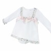 Baby Girl White A Line Dress Satin Bow with Pants "MYD25209"