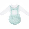 Baby Boy Green Little Trees H Strap Romper with Shirt "MYD25254"