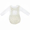 Baby Boy Beige Little Trees Print Romper with Shirt "MYD25255"
