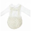 Baby Boy Beige Little Trees Print Romper with Shirt "MYD25255"