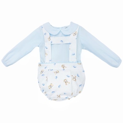 Baby Boy Blue Teddy Print...