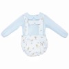 Baby Boy Blue Teddy Print Romper with Shirt "MYD25256"