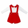 Baby Boy Cozy Winter Cotton Brace Shorts with Shirt "MYD25258"