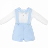 Baby Boy Blue Cozy Winter Cotton Brace Shorts with Shirt "MYD25261"